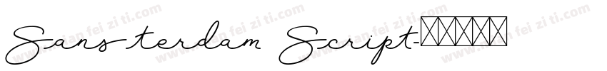 Sansterdam Script字体转换